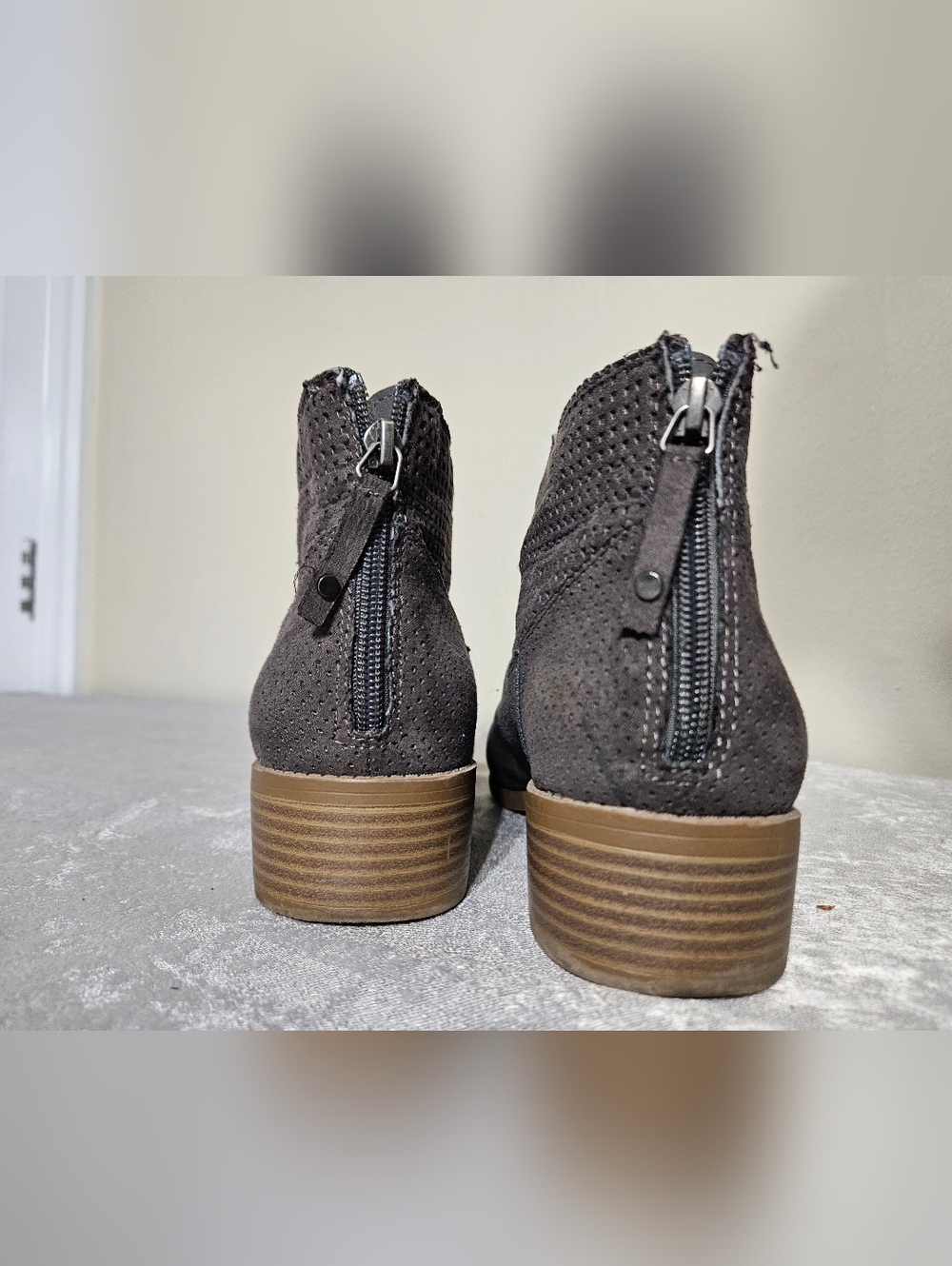 Dolce Vita Faux Leather Zip Up Ankle Boots Size 11 - Picture 5 of 6